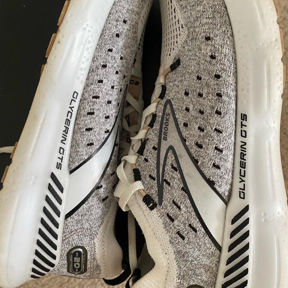 Brooks Glycerin GTS Sneakers in White and Black